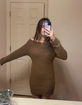 Stylish Foldover Off-Shoulder Bodycon Dress