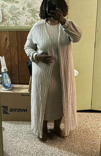 Plus Size Ribbed Chic Two-Piece Set
