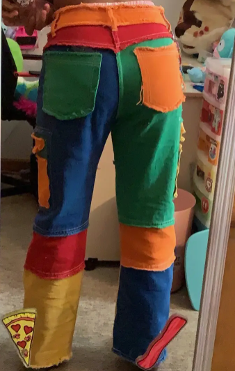 Colorblock Denim Jeans
