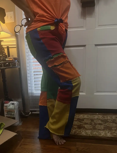Colorblock Denim Jeans