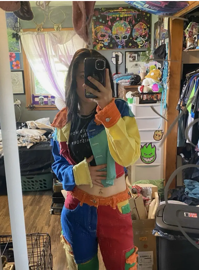 Colorblock Denim Jeans