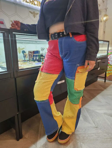 Colorblock Denim Jeans
