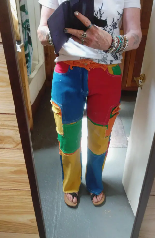 Colorblock Denim Jeans
