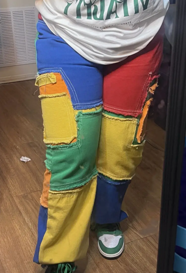 Colorblock Denim Jeans