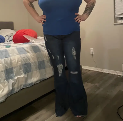 Flare High Waist Large Size Jeans
