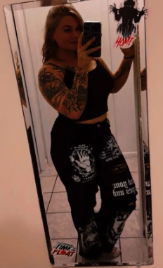 Gothic Print Jeans