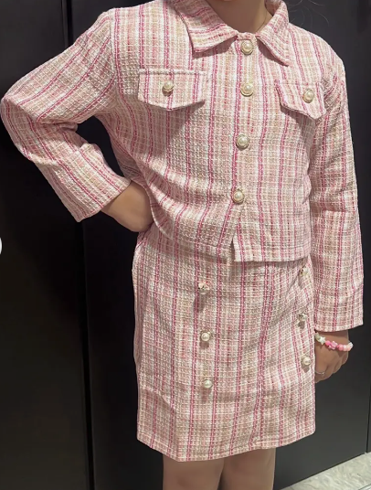 2 Pieces Little Girl's Cardigan Set