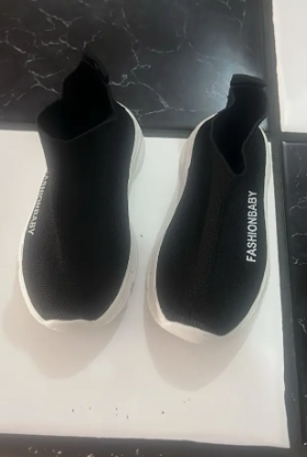 Boys Mid-Top Breathable Fabric Slip-On Sneakers