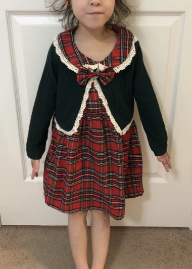 2-Piece Girls' Christmas Outfit Set