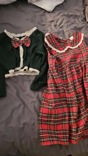 2-Piece Girls' Christmas Outfit Set