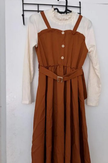 Girls Elegant Long Sleeve Peplum Dress