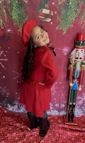3pcs, Bowknot Coat & Beret & Tank Dress Set