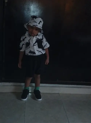 3pcs Boy's Casual Short Sleeve Collared Shirt With Hat & Shorts Set