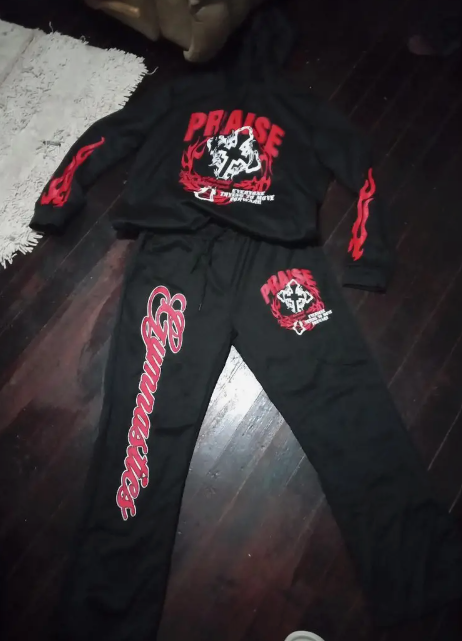 Men's Casual Loose-Fit Hoodie & Flared Pants Set