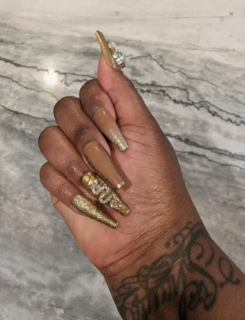 24pcs High-Shine Ballerina False Nails