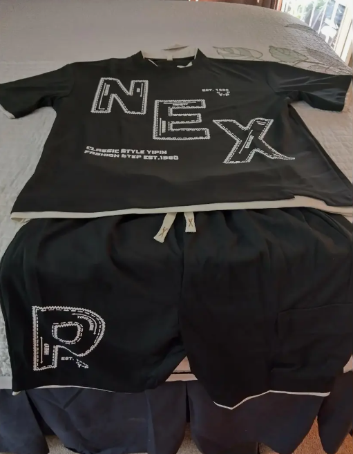 Letter N E X P Print Men's 2Pcs