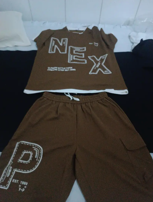 Letter N E X P Print Men's 2Pcs