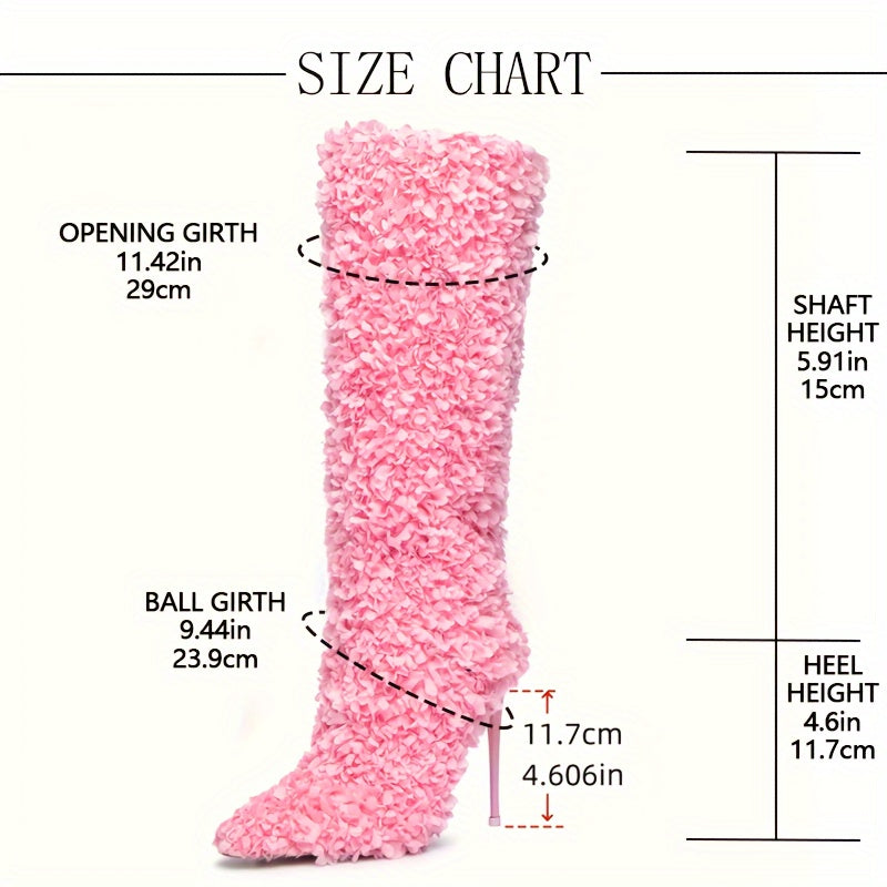 Floral High-Heel Over-the-Knee Boots
