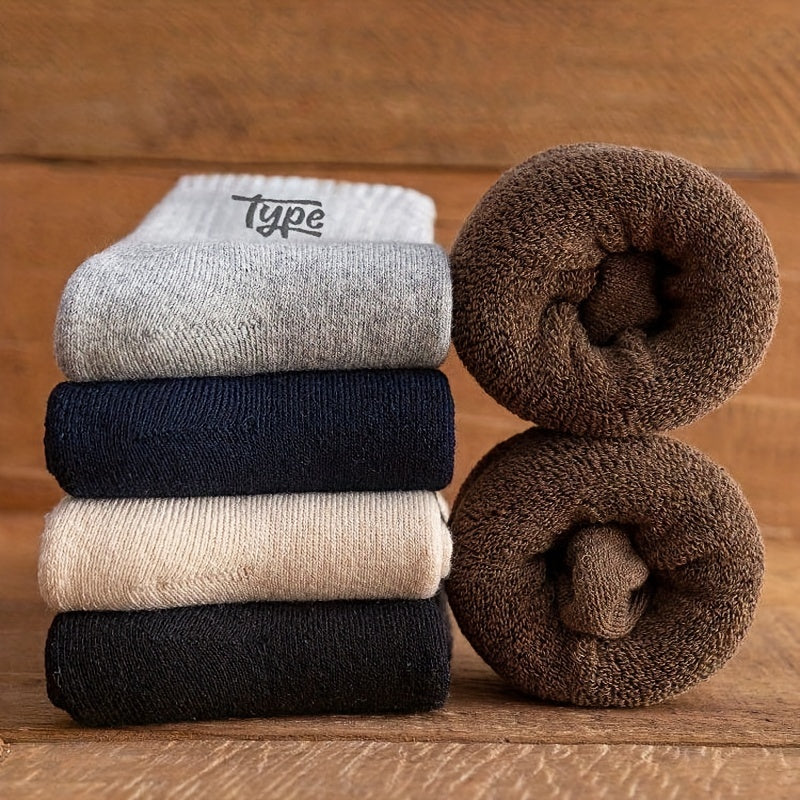 6 Pairs of Ultra-Comfy Men's Fashion Crew Socks