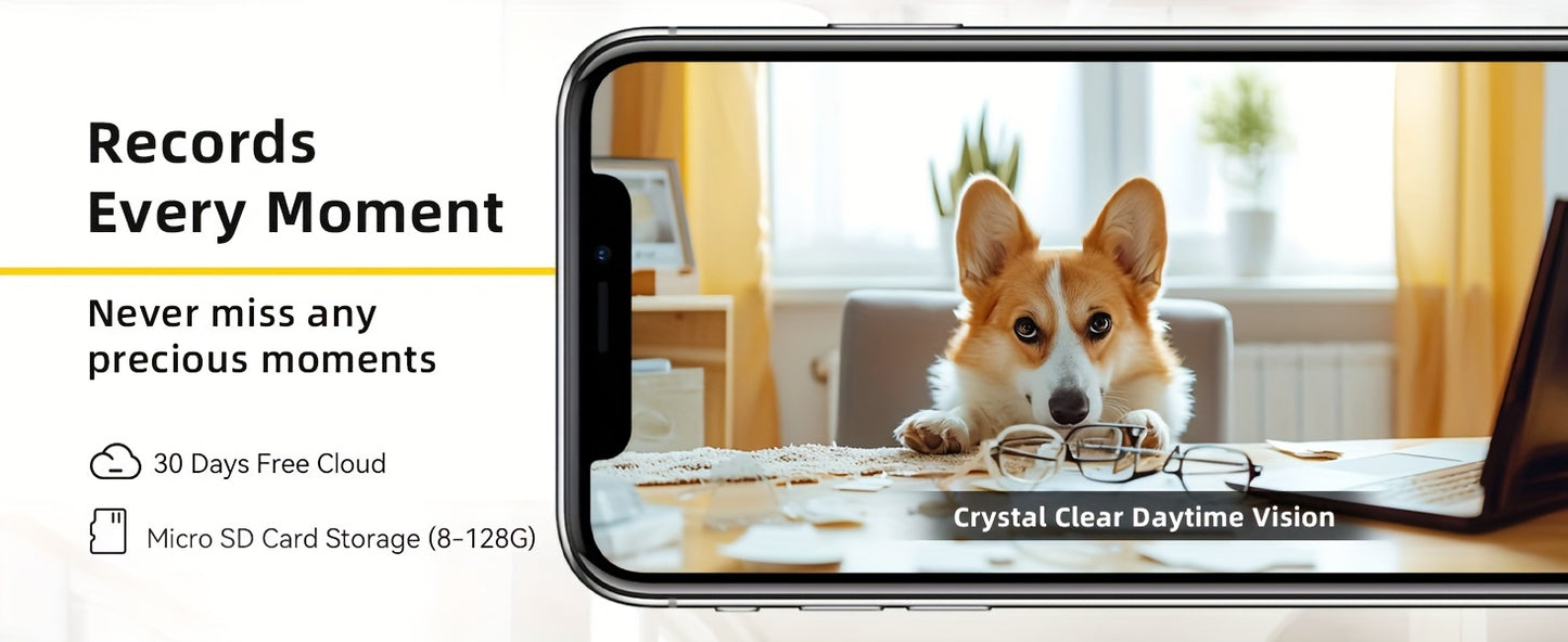 Dual-Band WiFi 2K Camera with Phone App