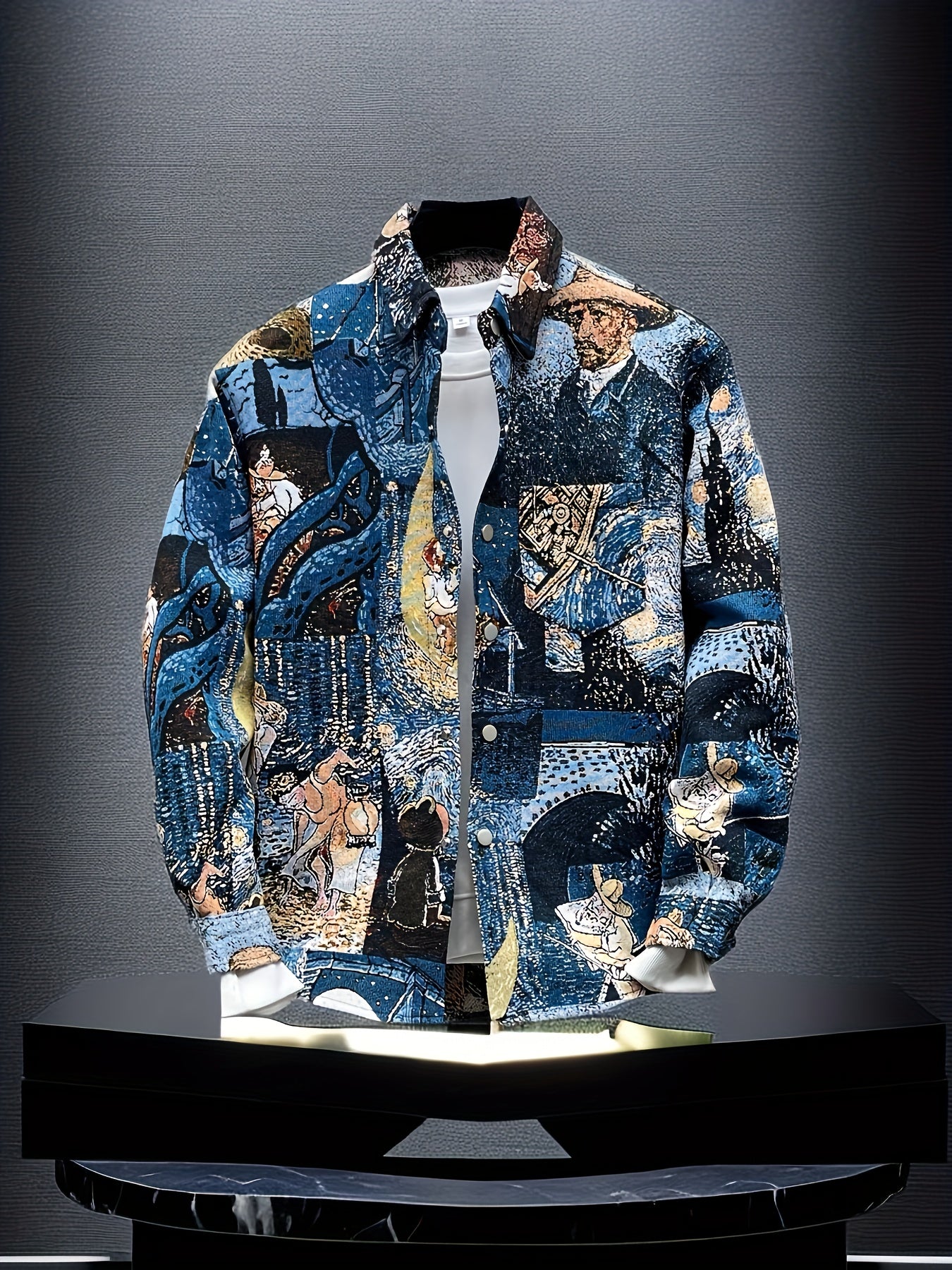 Van Gogh-Inspired Embroidered Jacquard