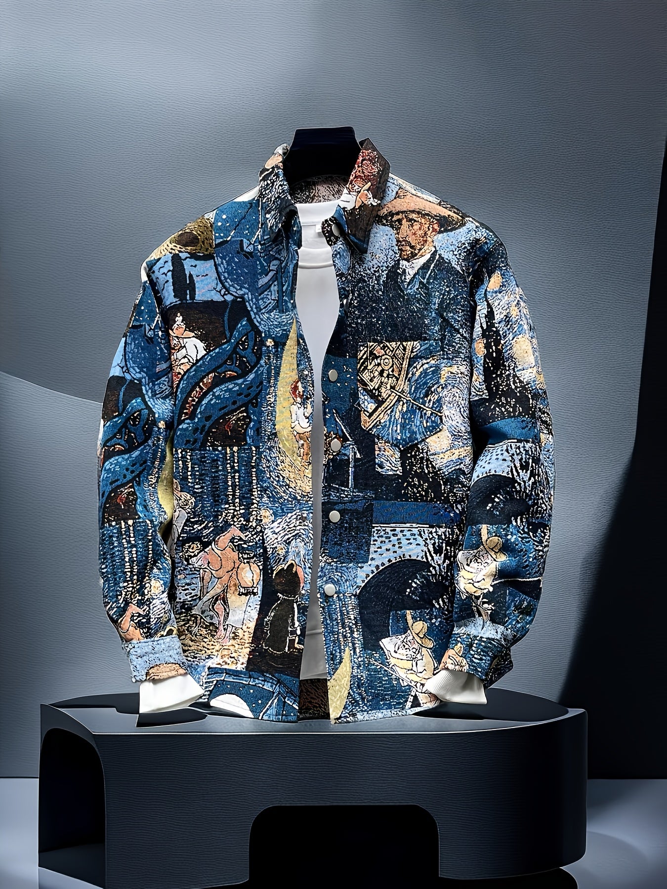 Van Gogh-Inspired Embroidered Jacquard