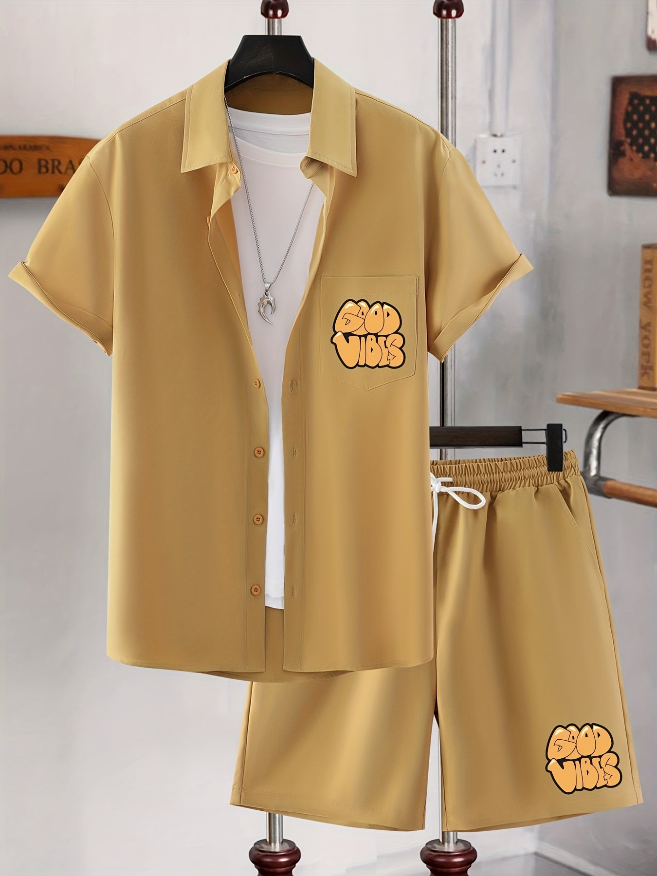 2Pcs Men's Summer Outfit Set