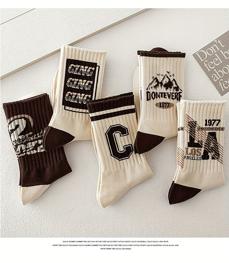 5 Pairs of Premium Men's Crew Socks