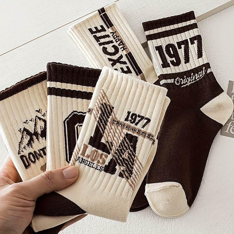 5 Pairs of Premium Men's Crew Socks