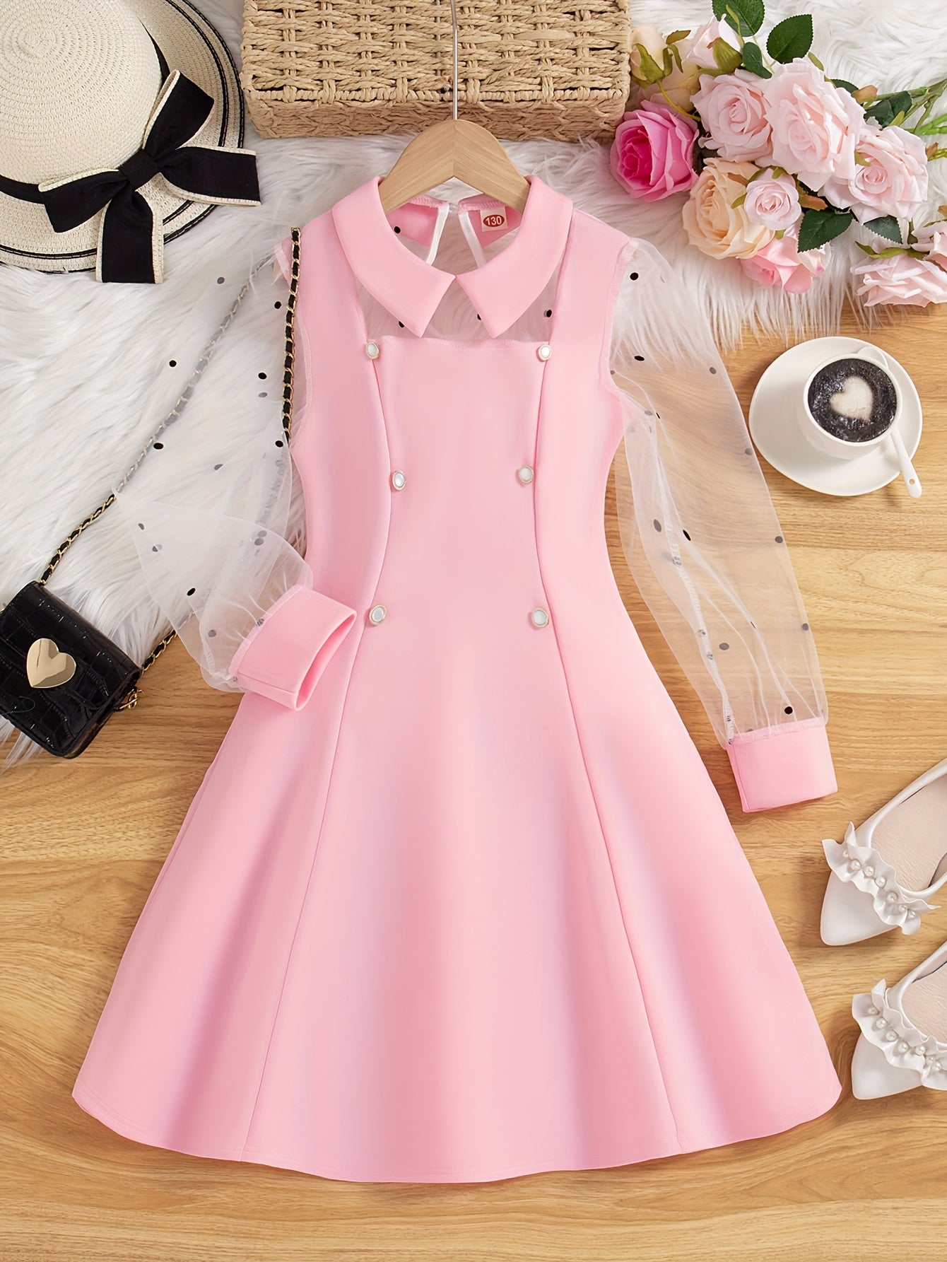 4 Color Midi Length Long Sleeve Summer Dress