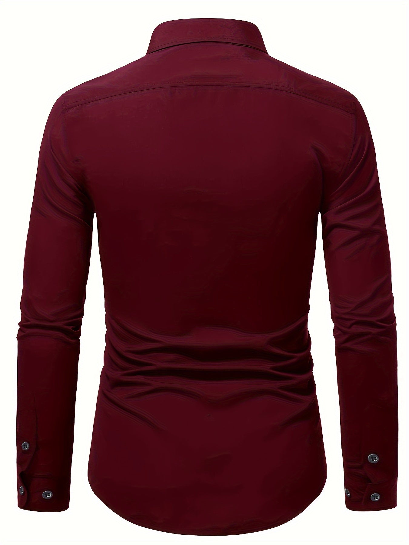 Long Sleeve Men's Solid Color Dress Shirts