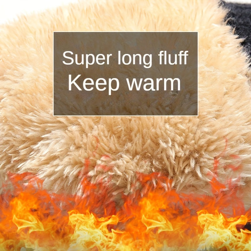 1 Pair of Ultra-Warm, Thick, and Plush Fleece Lined Touchscreen Gloves for Winter