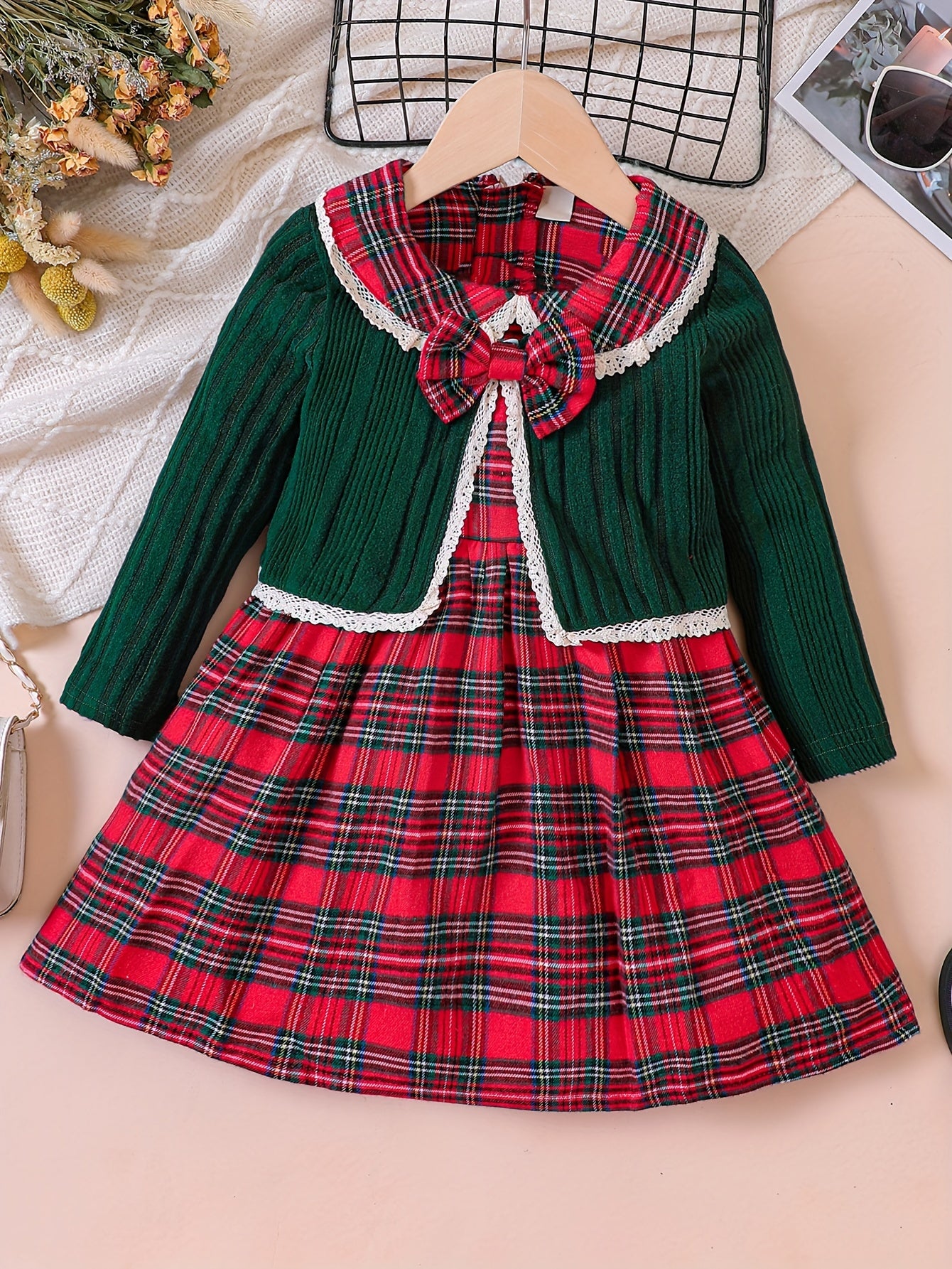 2-Piece Girls' Christmas Outfit Set