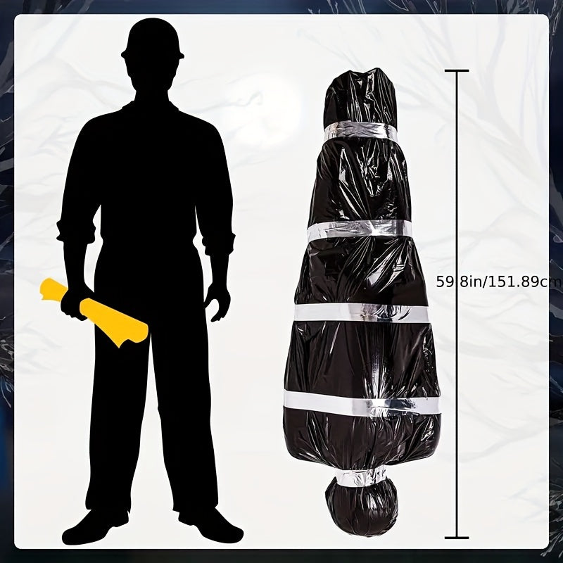 1pc Scary Fake Corpse In Bag