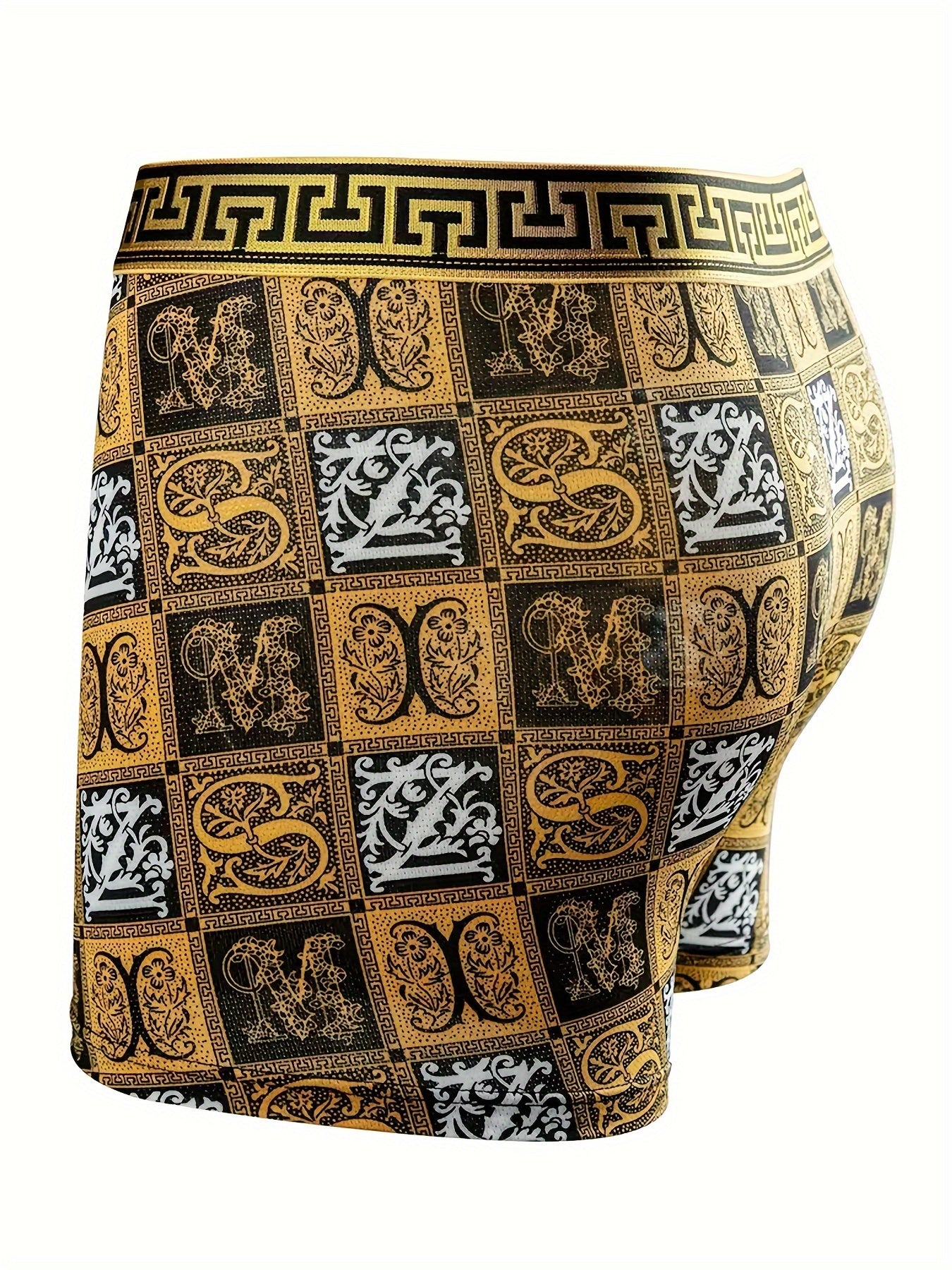 4pcs Black & Golden Boxer Briefs