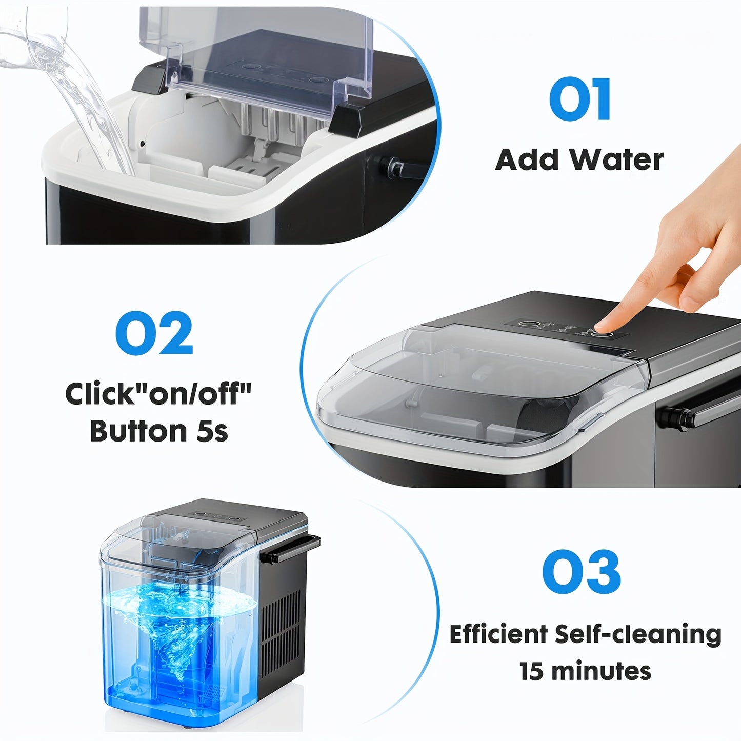26lbs Portable Countertop Ice Maker Machine