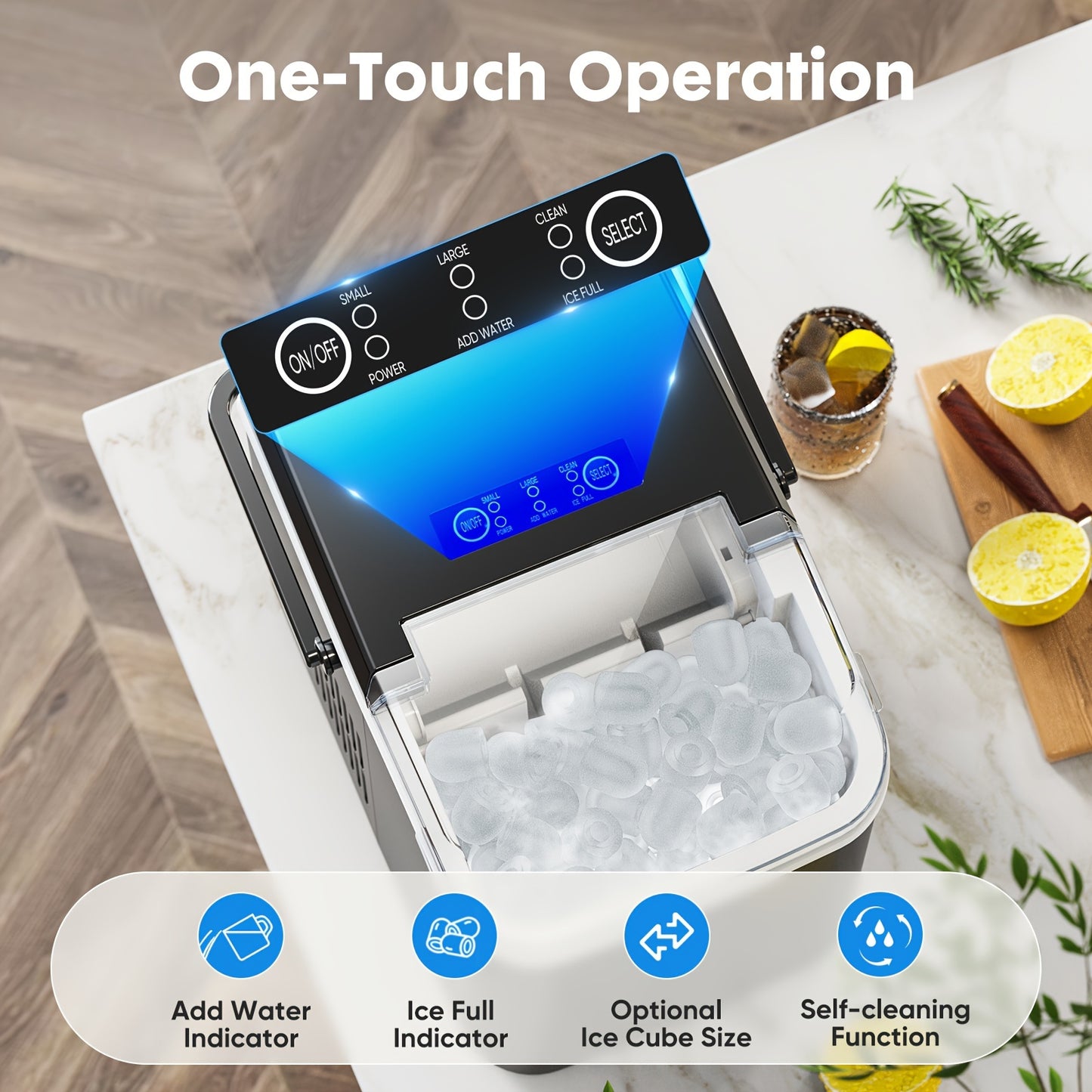 26lbs Portable Countertop Ice Maker Machine