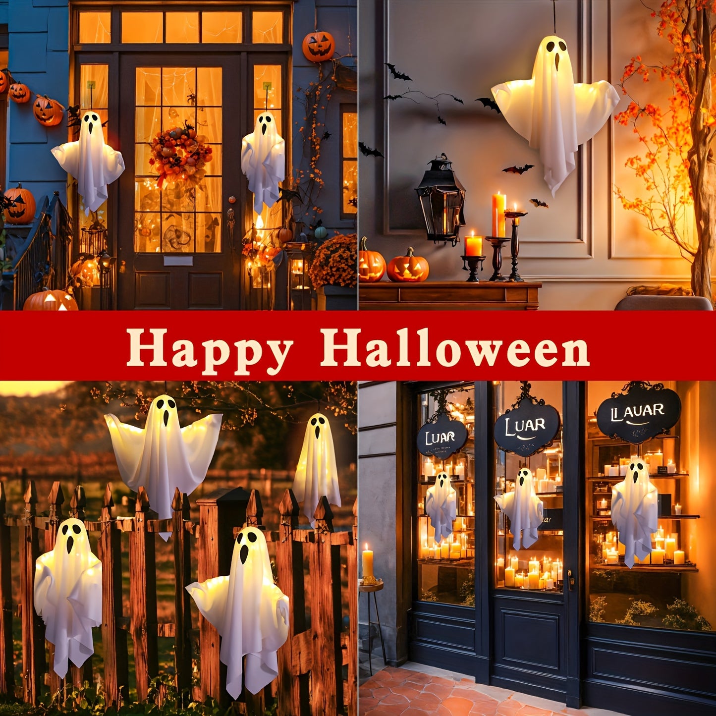 20-Inch Spooky Halloween LED Light with 3 Flashing Modes