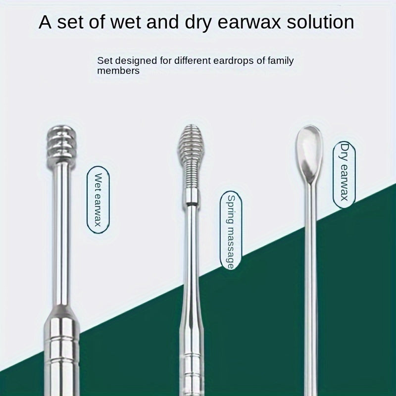 10pcs Stainless Steel Ear Wax Removal Tool Set