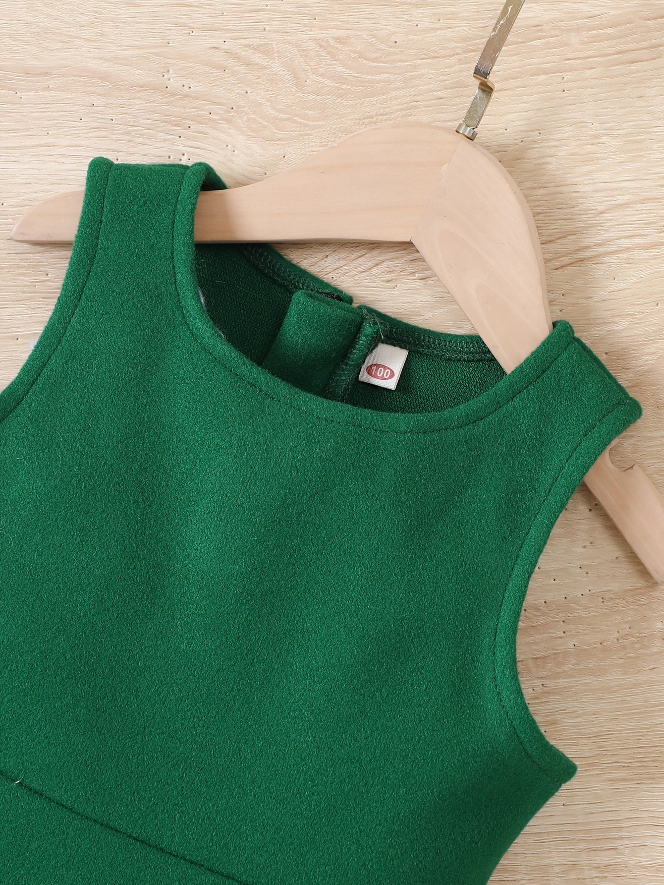 3pcs, Bowknot Coat & Beret & Tank Dress Set