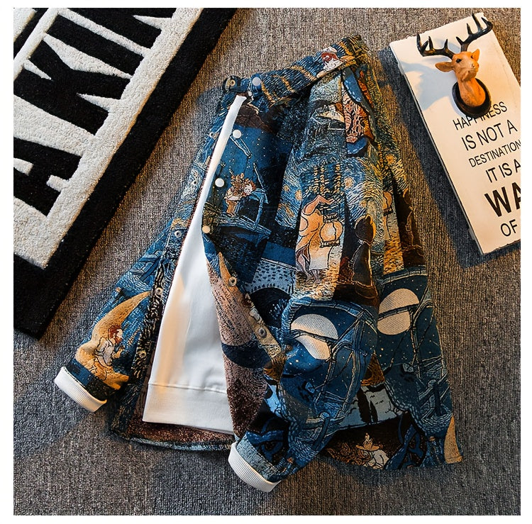 Van Gogh-Inspired Embroidered Jacquard
