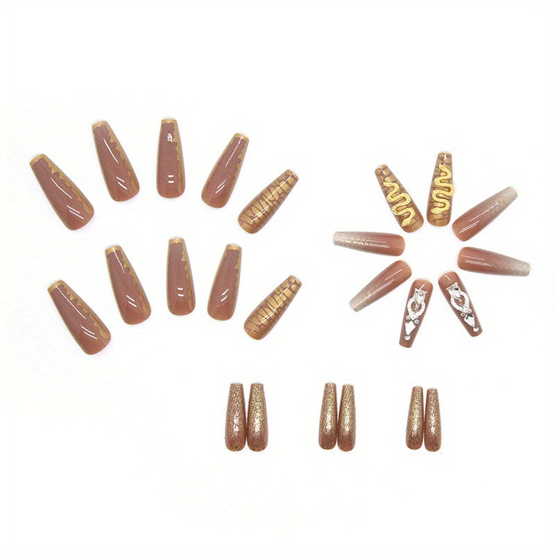 24pcs High-Shine Ballerina False Nails