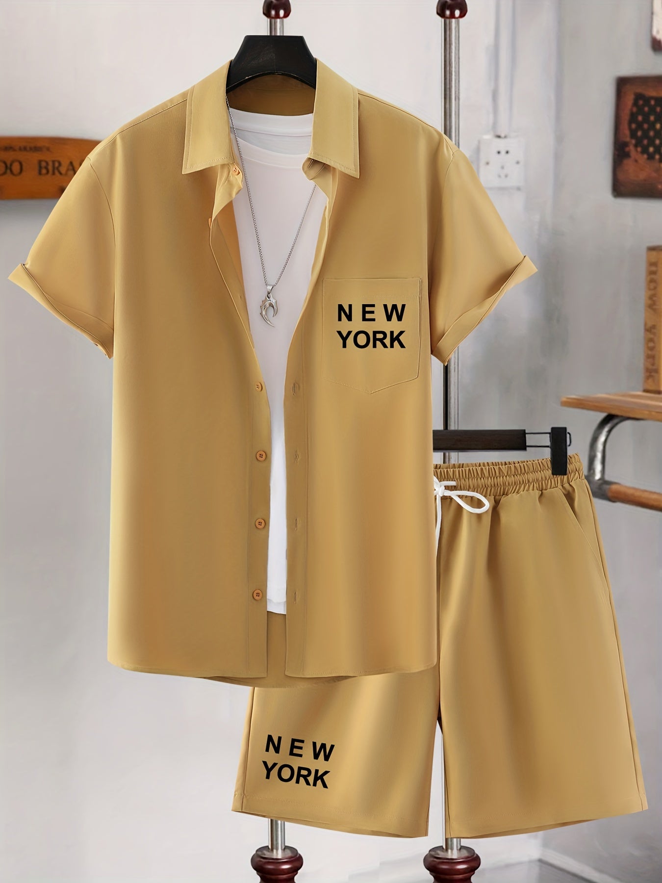 2Pcs Men's Summer Outfit Set