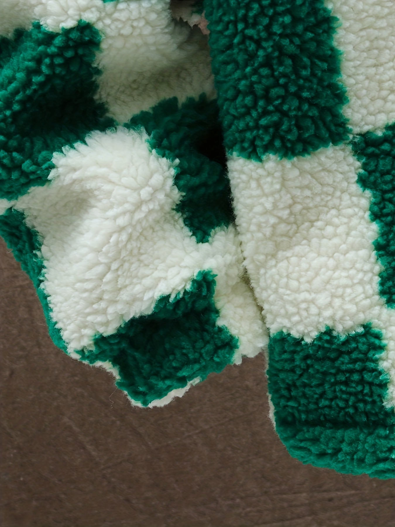Thick Plaid Lambswool Jacket with Polar Fleece Lining