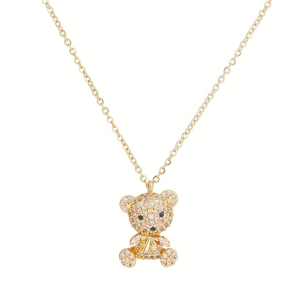 Radiant Bear Pendant Necklace