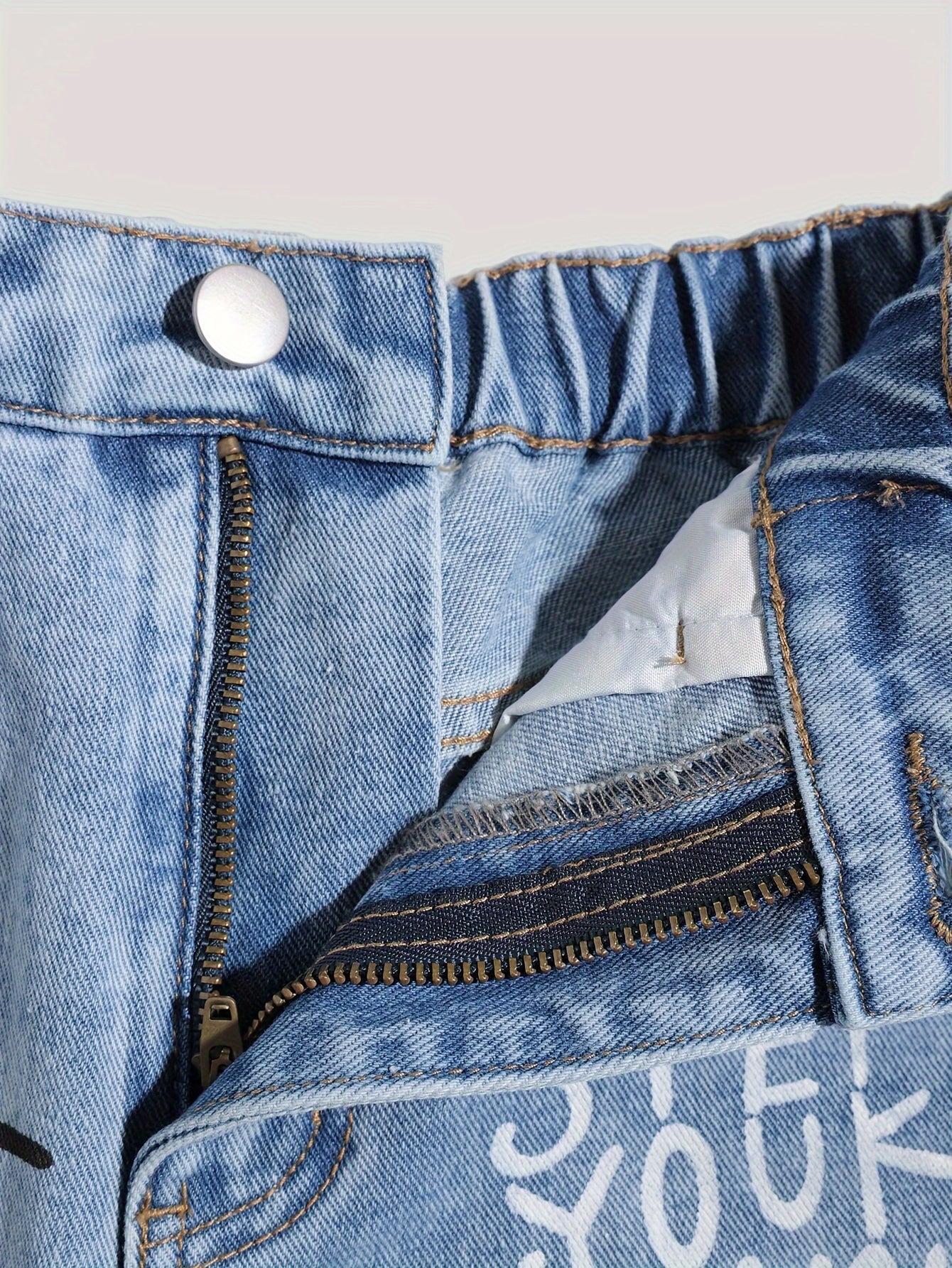 Trendy Street Style Wide-Leg Jeans