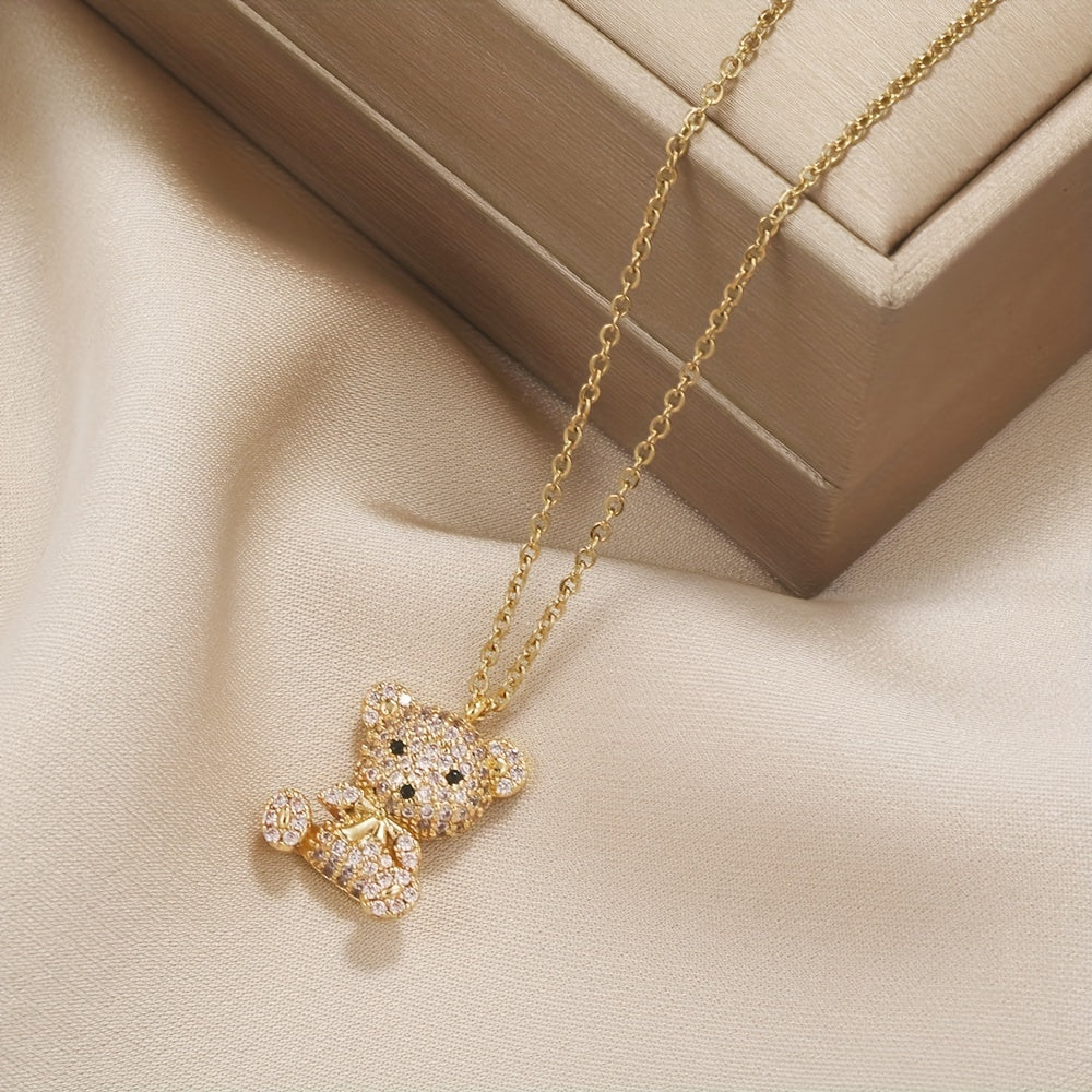 Radiant Bear Pendant Necklace