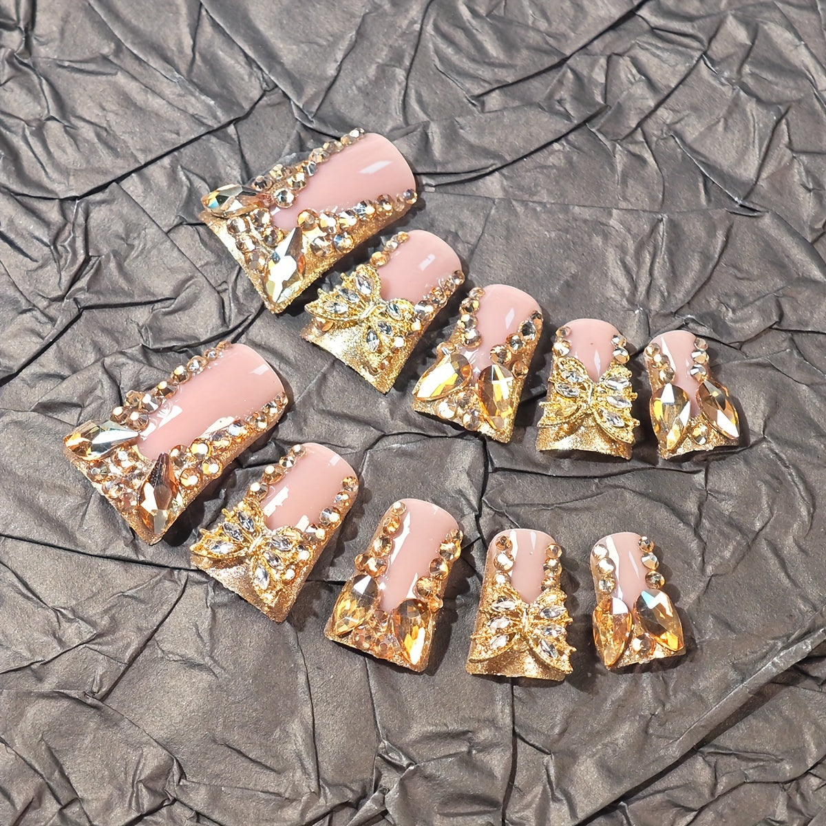 24pcs Luxe Brown Press-On Nails Set