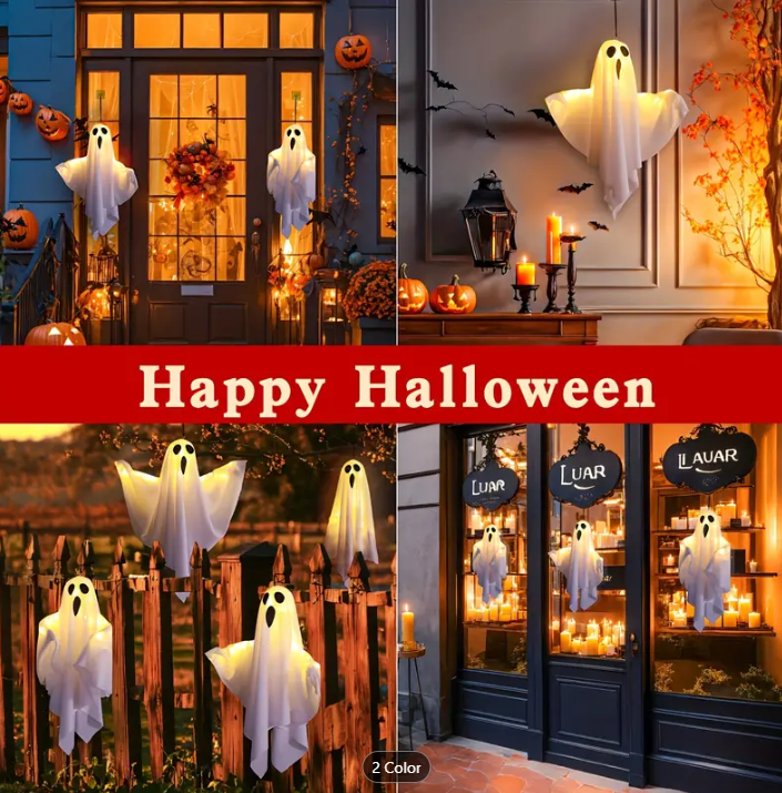 20-Inch Spooky Halloween LED Light with 3 Flashing Modes