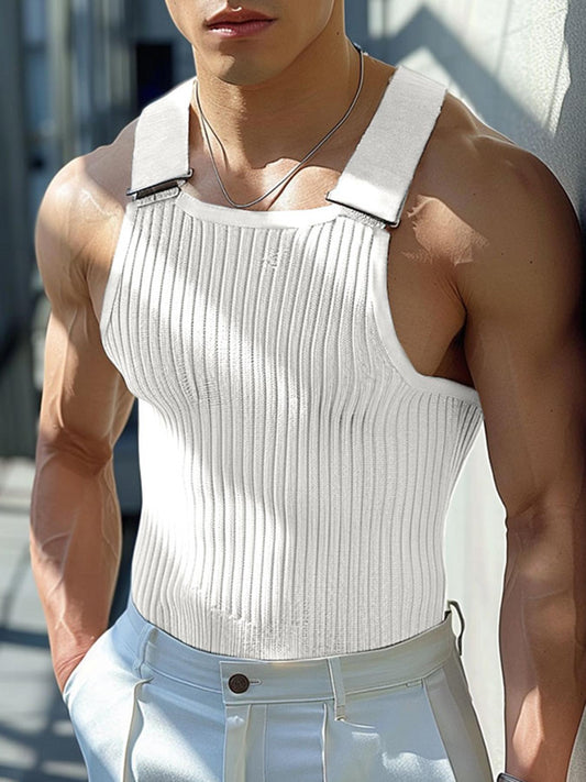 Sleek Men's Knitted Vest Top